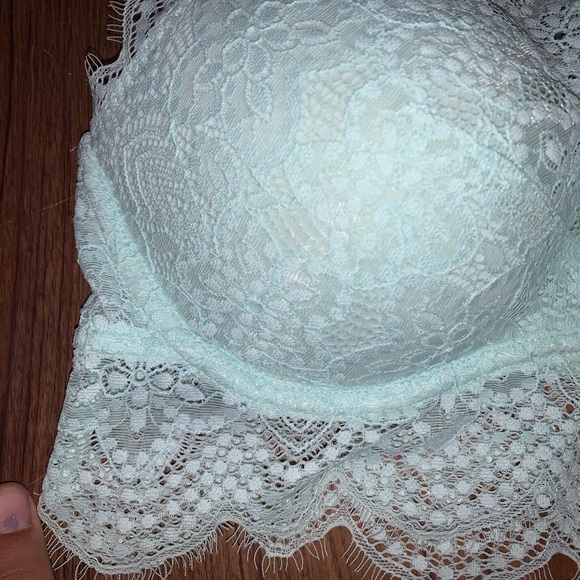 Mint green push up high neck bra - Picture 2 of 5